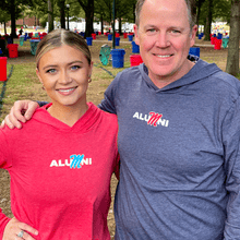 Load image into Gallery viewer, Ole Miss Alumni Association M Logo Hoodie Tee