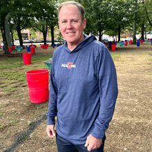 Load image into Gallery viewer, Ole Miss Alumni Association M Logo Hoodie Tee