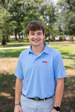 Load image into Gallery viewer, Ole Miss Alumni Association + Genteal Heritage Blue Club Pinstripe Performance Polo