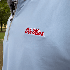 Ole Miss Alumni Association + GenTeal Club Performance Quarter-Zip - Light Blue