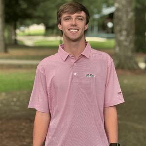 Ole Miss Alumni Association + Genteal Curry Club Pinstripe Performance Polo