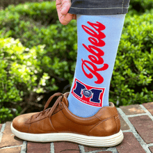 Load image into Gallery viewer, Ole Miss Alumni Association + DeadSoxy Dress Socks